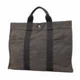 【6fd5005-k】エルメス トートバッグ エールラインMM キャンバス グレー シルバー金具【中古】メンズ レディース ユニセックス