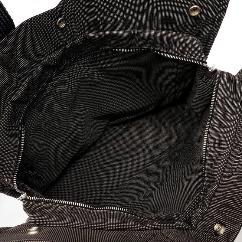 【6fd5005-k】エルメス トートバッグ エールラインMM キャンバス グレー シルバー金具【中古】メンズ レディース ユニセックス