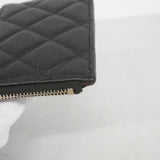 【6fd5025-k】シャネル 長財布 マトラッセ キャビアスキン ブラック ゴールド金具【中古】レディース