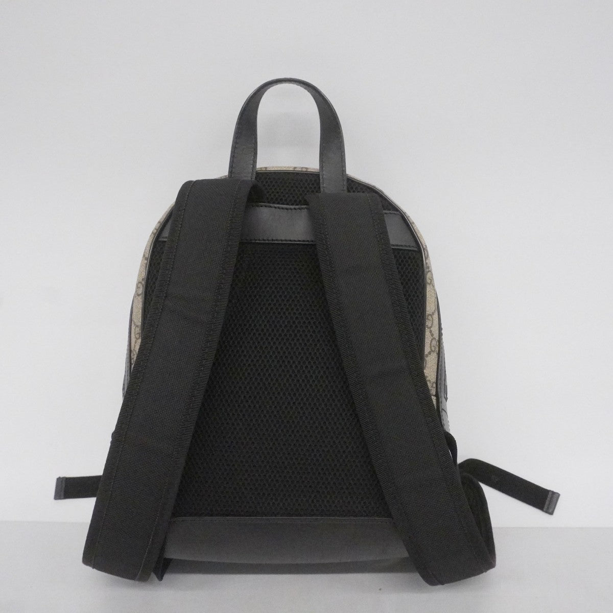 【6fd5027-k】グッチ リュック・デイパック GGスプリーム 429020 PVC ブラウン ブラック シルバー金具【中古】レディース