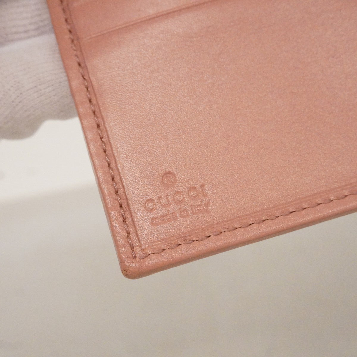 【6fd5028-k】グッチ 財布 GGキャンバス 233022 キャンバス ブラウン ピンク シルバー金具【中古】レディース