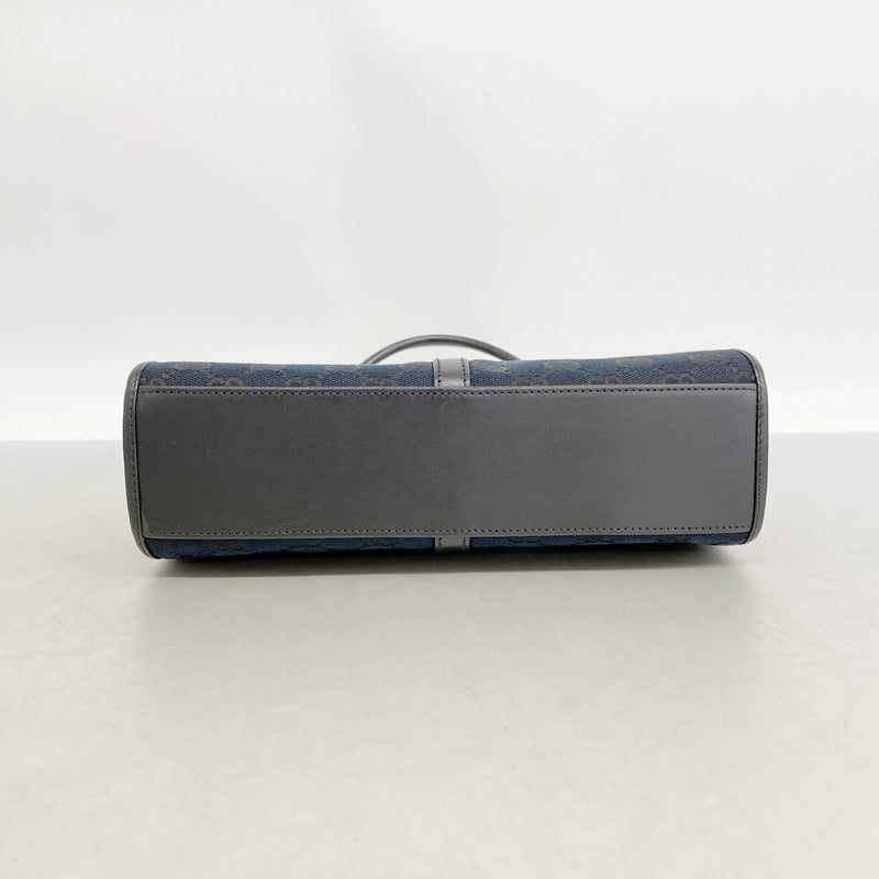 【6fd5042-k】グッチ ハンドバッグ GGキャンバス/ジャッキー 002 1068 キャンバス ブラック シルバー金具【中古】レディース