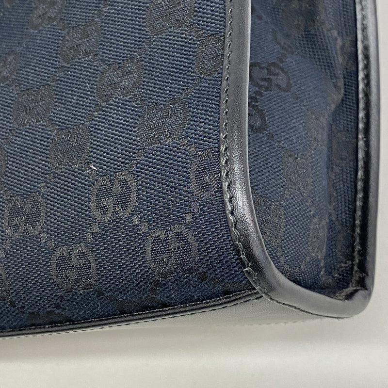 【6fd5042-k】グッチ ハンドバッグ GGキャンバス/ジャッキー 002 1068 キャンバス ブラック シルバー金具【中古】レディース