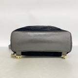 【6fd5043-k】シャネル リュック・デイパック ベロア ブラック ゴールド金具【中古】レディース