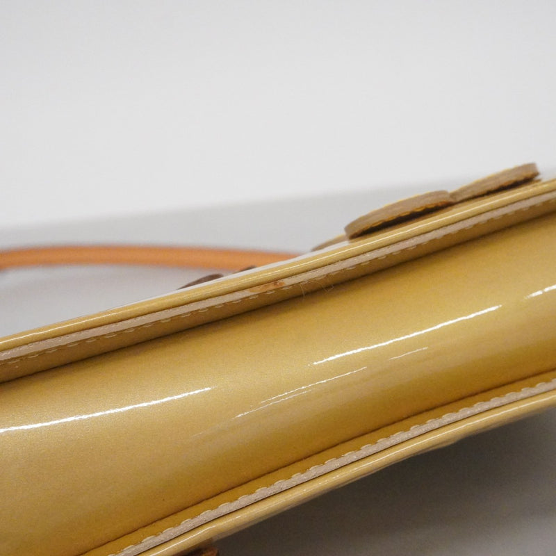 【6fd5064-k】ルイヴィトン ポーチ ヴェルニ フラワーレキシントン M92246 ベージュ【中古】レディース