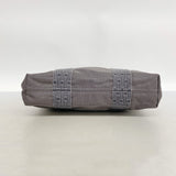 【6fd5072-k】エルメス トートバッグ エールラインカバス キャンバス グレー シルバー金具【中古】レディース