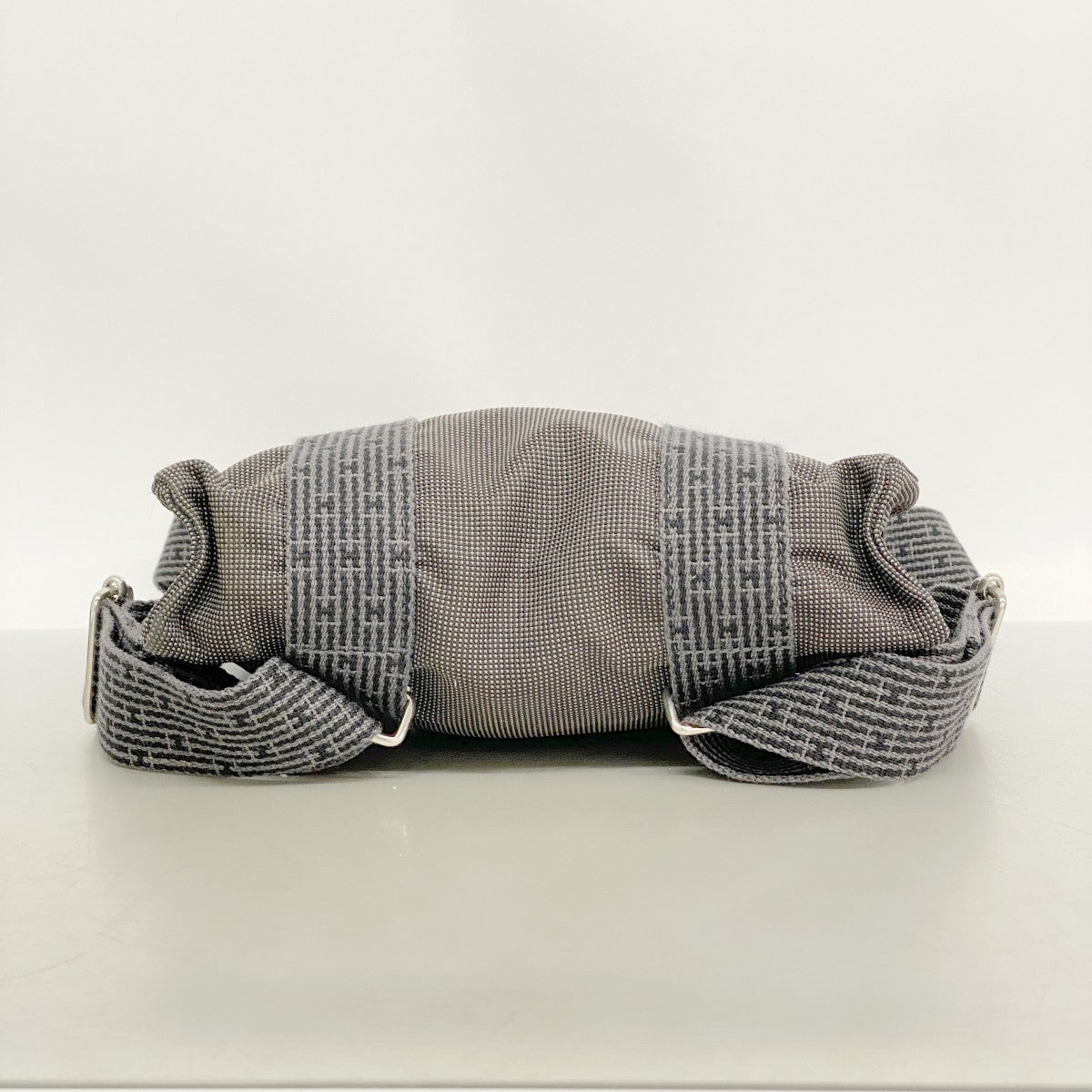 【6fd5073-k】エルメス リュック・デイパック エールラインアドPM キャンバス グレー シルバー金具【中古】レディース