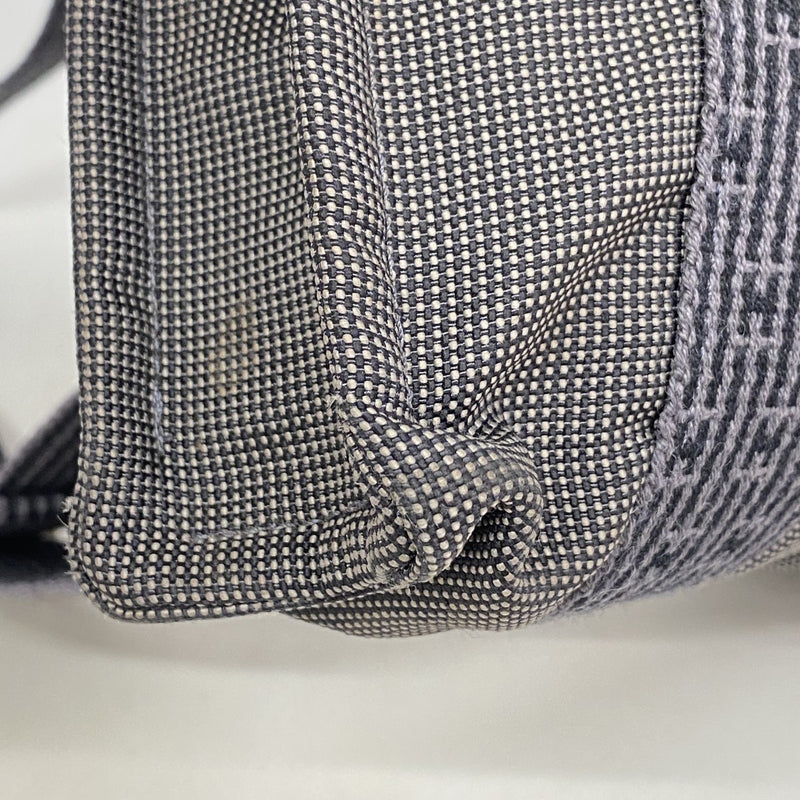 【6fd5073-k】エルメス リュック・デイパック エールラインアドPM キャンバス グレー シルバー金具【中古】レディース