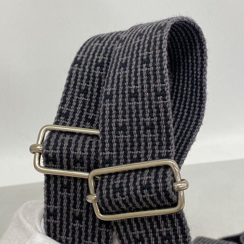 【6fd5073-k】エルメス リュック・デイパック エールラインアドPM キャンバス グレー シルバー金具【中古】レディース