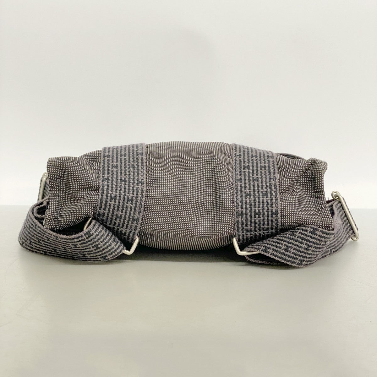 【6fd5074-k】エルメス リュック・デイパック エールラインアドPM キャンバス グレー シルバー金具【中古】レディース