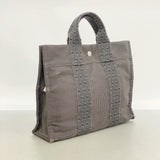 【6fd5075-k】エルメス ハンドバッグ エールラインPM キャンバス グレー シルバー金具【中古】メンズ レディース ユニセックス