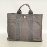 【6fd5075-k】エルメス ハンドバッグ エールラインPM キャンバス グレー シルバー金具【中古】メンズ レディース ユニセックス