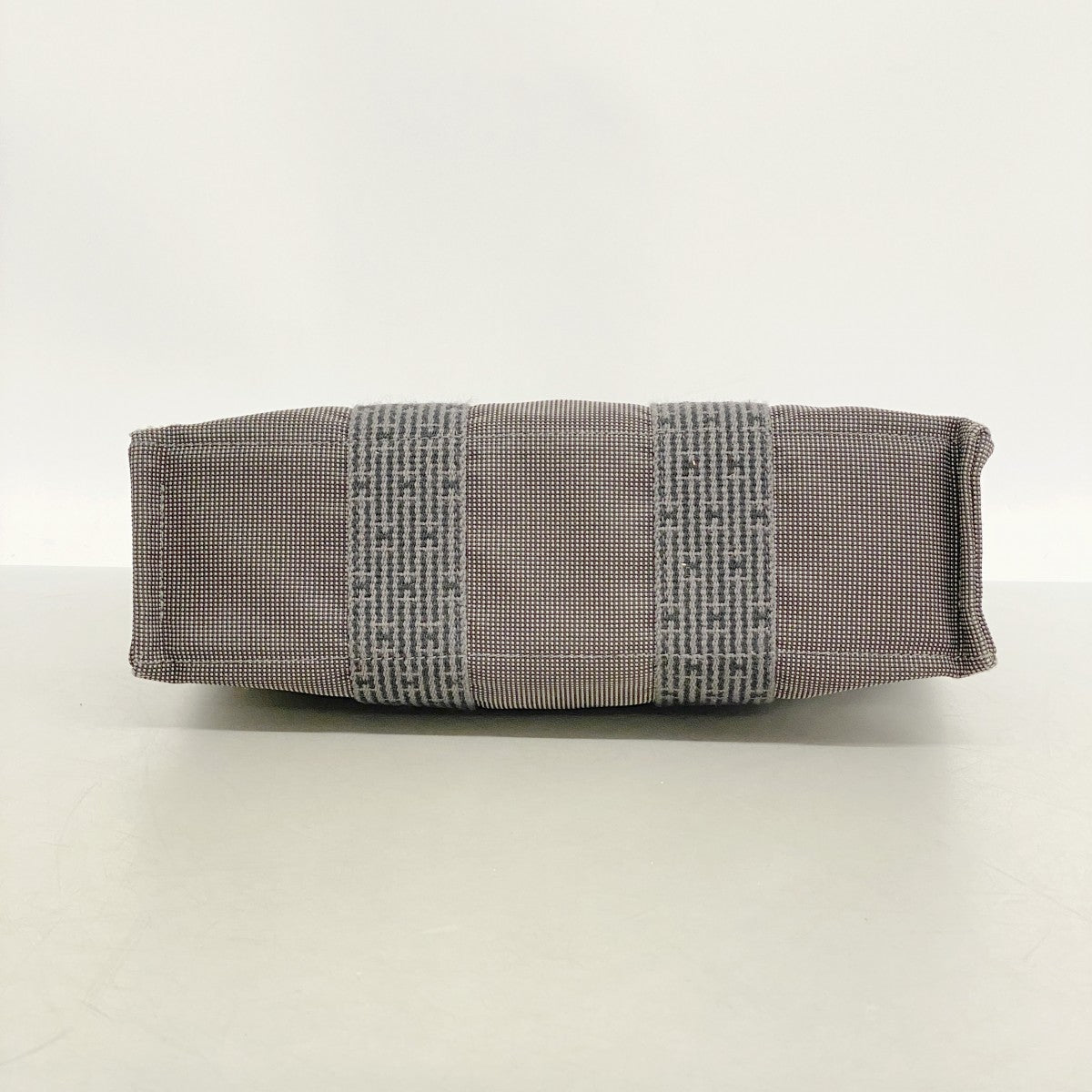 【6fd5075-k】エルメス ハンドバッグ エールラインPM キャンバス グレー シルバー金具【中古】メンズ レディース ユニセックス