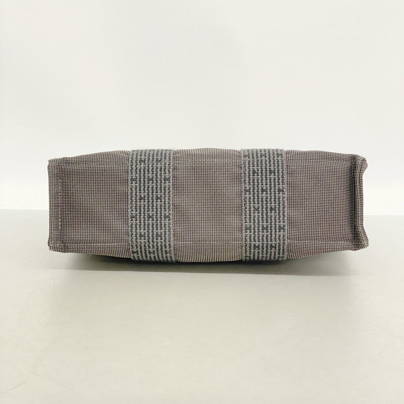 【6fd5075-k】エルメス ハンドバッグ エールラインPM キャンバス グレー シルバー金具【中古】メンズ レディース ユニセックス