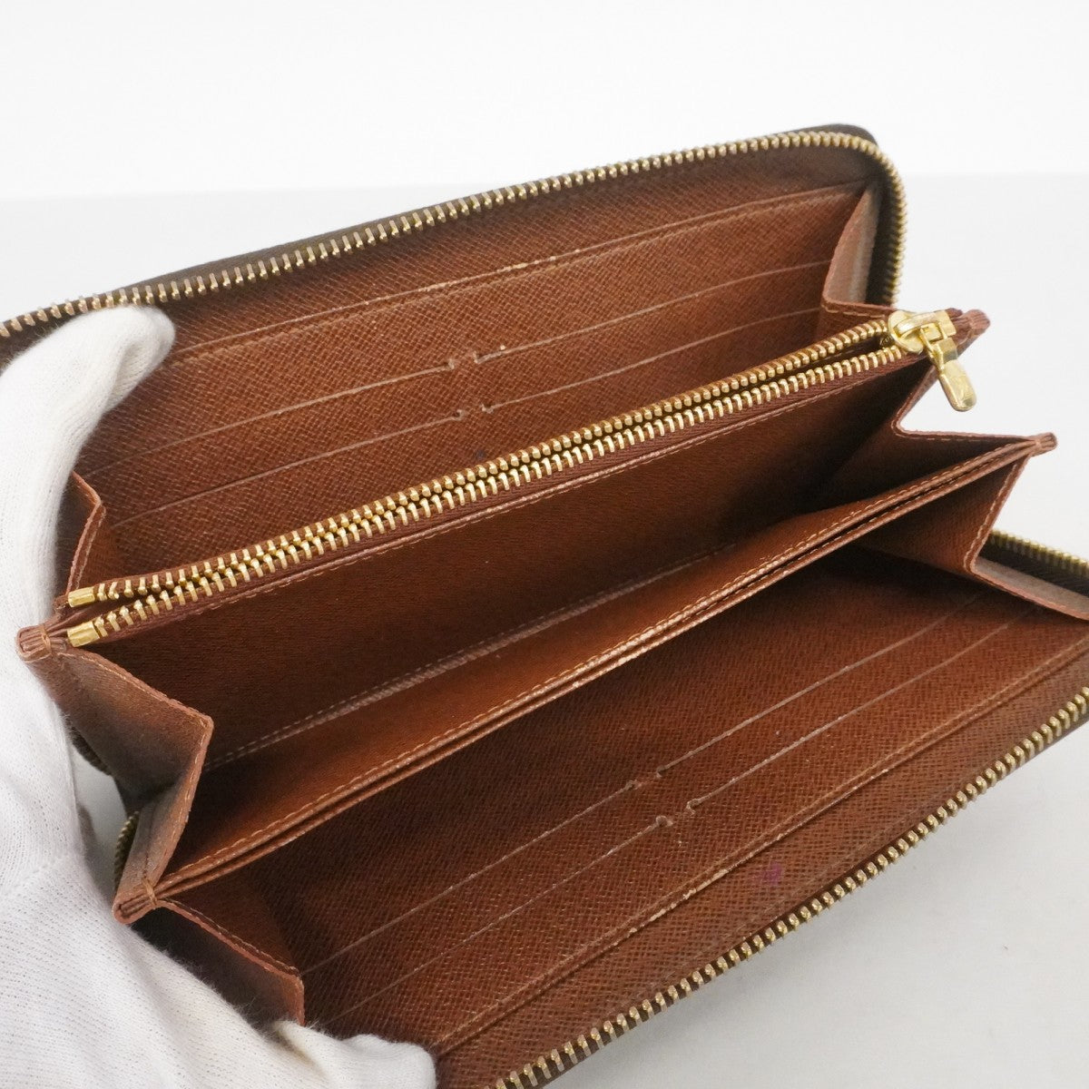 【6fd5082】ルイヴィトン 長財布 モノグラム ジッピーウォレット M60017 ブラウン【中古】メンズ レディース ユニセックス