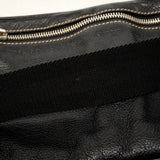 【6fd5094-k】グッチ ウエストバッグ 201846 レザー ブラック シルバー金具【中古】メンズ レディース ユニセックス