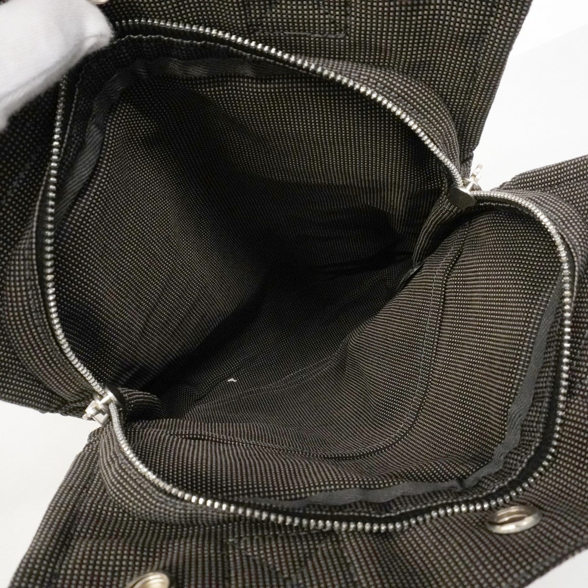 【6fd5096-k】エルメス リュック・デイパック エールラインアドPM キャンバス グレー シルバー金具【中古】レディース