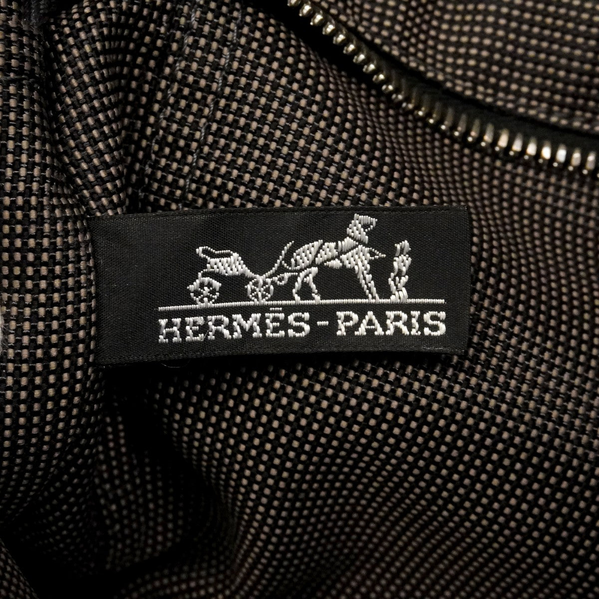 【6fd5097-k】エルメス ハンドバッグ エールラインPM キャンバス グレー シルバー金具【中古】レディース