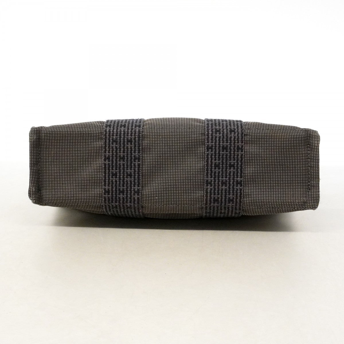 【6fd5097-k】エルメス ハンドバッグ エールラインPM キャンバス グレー シルバー金具【中古】レディース