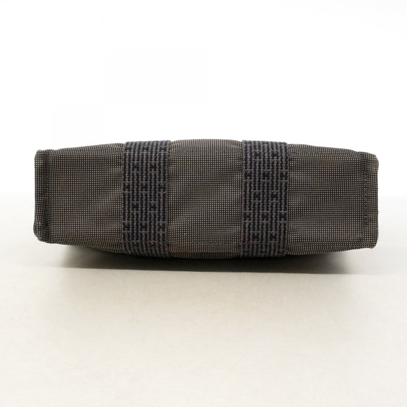 【6fd5097-k】エルメス ハンドバッグ エールラインPM キャンバス グレー シルバー金具【中古】レディース