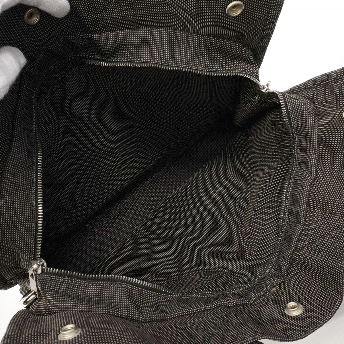 【6fd5098-k】エルメス トートバッグ エールラインMM キャンバス グレー シルバー金具【中古】メンズ レディース ユニセックス