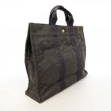 【6fd5098-k】エルメス トートバッグ エールラインMM キャンバス グレー シルバー金具【中古】メンズ レディース ユニセックス