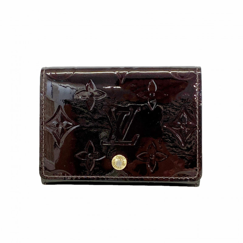 【6fd5109-k】ルイヴィトン カードケース ヴェルニ アンヴェロップカルトドゥヴィジット M91540 アマラント【中古】レディース