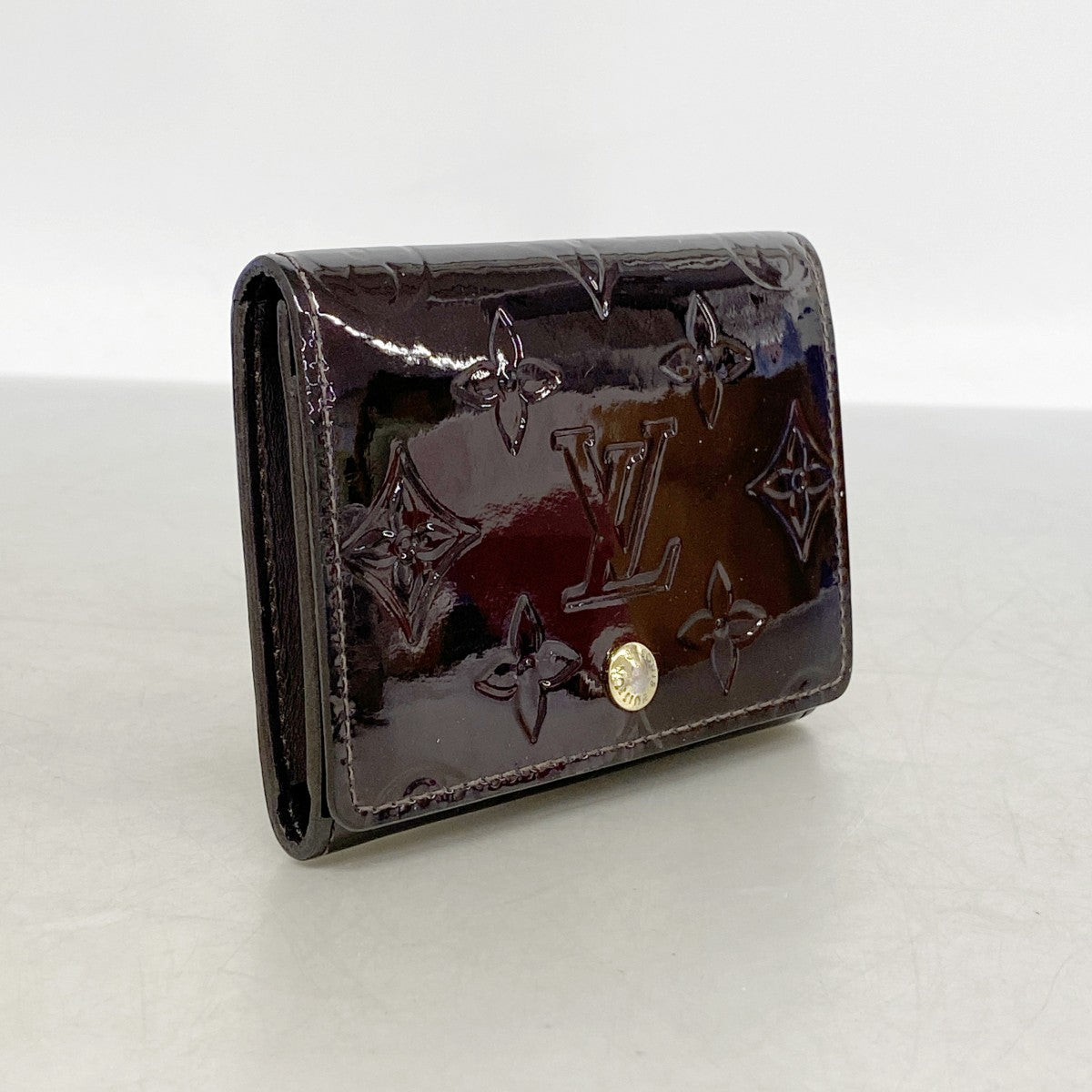 【6fd5109-k】ルイヴィトン カードケース ヴェルニ アンヴェロップカルトドゥヴィジット M91540 アマラント【中古】レディース