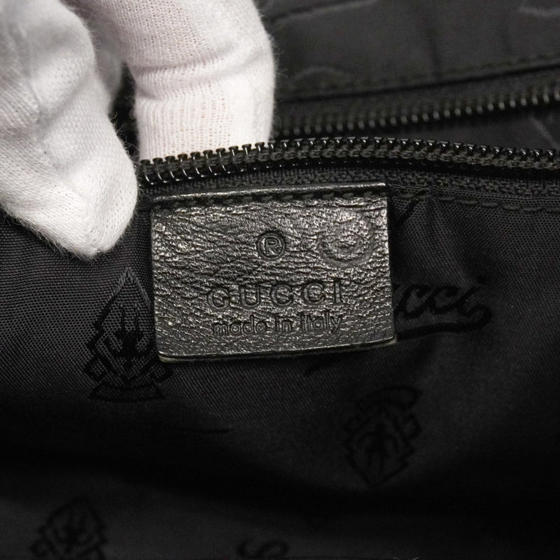 【6fd5113-k】グッチ トートバッグ グッチシマ 501482 レザー ブラック シャンパンゴールド金具【中古】レディース