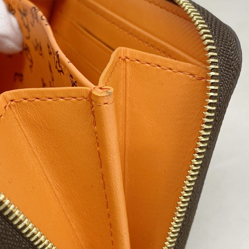 【6fd5148-k】ルイヴィトン コインケース モノグラム キャットグラム ジッピーコインパース M63883 ブラウン オレンジ【中古】レディース
