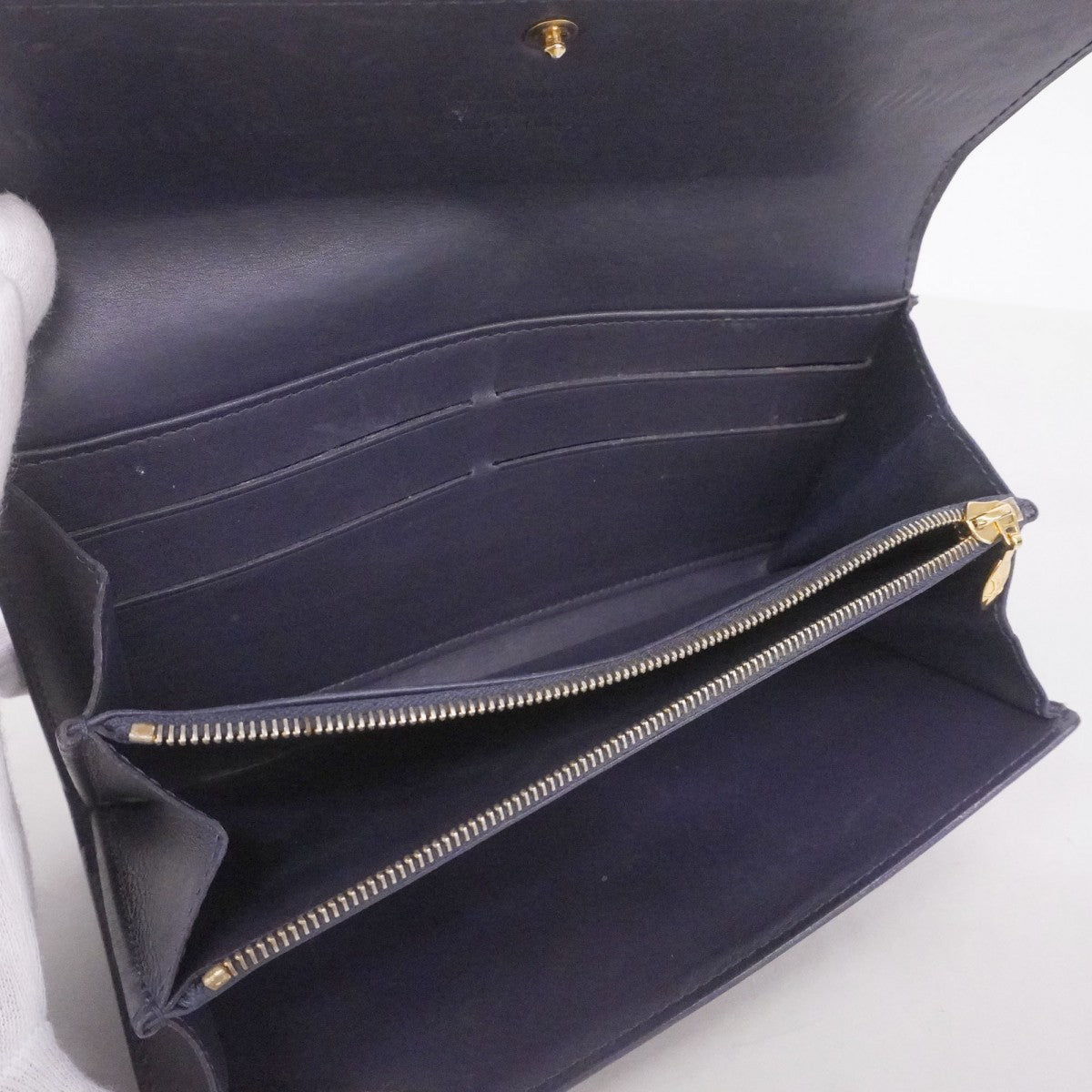 【6fd5158-k】ルイヴィトン 長財布 ヴェルニ ポシェットポルトモネクレディ M91381 アンディゴ【中古】レディース
