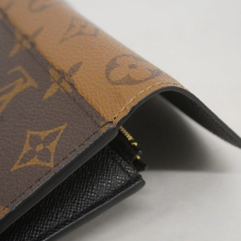 【6fd5160-k】ルイヴィトン 長財布 モノグラム・リバース ポルトフォイユエミリー M82157 ブラウン【中古】レディース