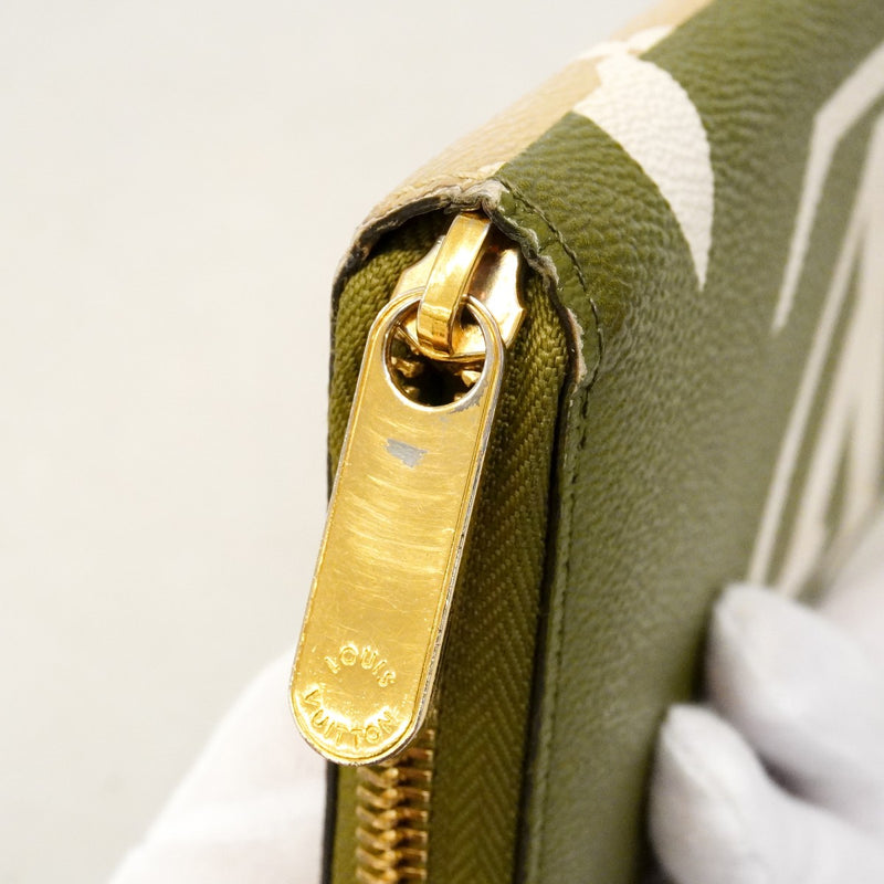 【6fd5163-k】ルイヴィトン 長財布 モノグラム・ジャイアント ジッピーウォレット M67549 カーキ【中古】メンズ レディース ユニセックス