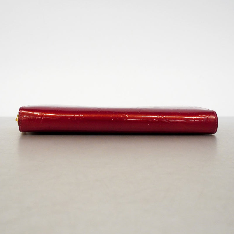 【6fd5164-k】ルイヴィトン 長財布 ヴェルニ ジッピーウォレット M91981 ポムダムール【中古】レディース
