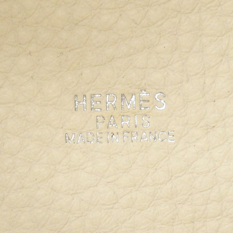 【6fd5171】エルメス ハンドバッグ ピコタンPM トワルアッシュ ホワイト シルバー金具 □H刻印【中古】レディース