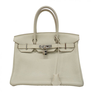 ★SALE【6fd5172】エルメス ハンドバッグ バーキン30 トゴ パールグレー シルバー金具 □O刻印【中古】レディース