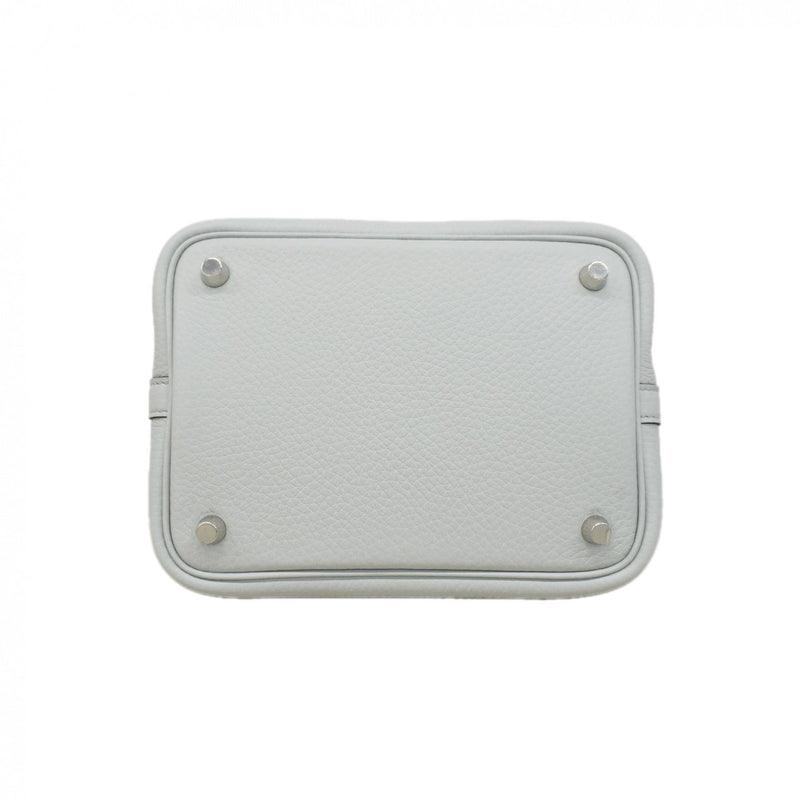 【6fd5180】エルメス ハンドバッグ ピコタンロックPM トリヨンクレマンス ブルーペール シルバー金具 W刻印【中古】レディース