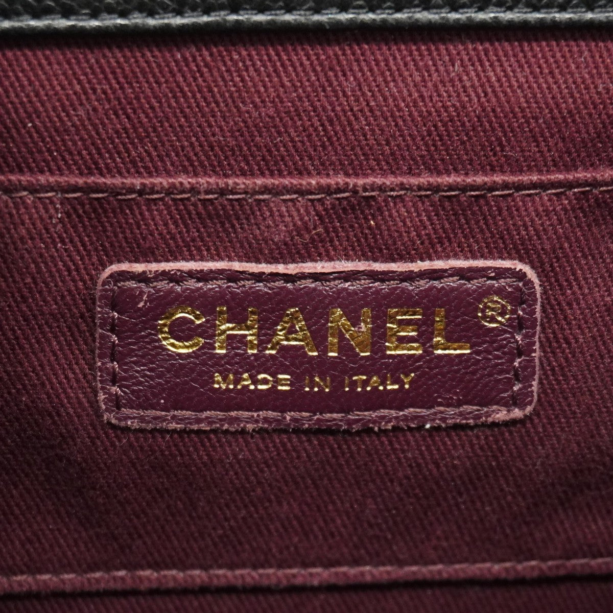 【6fd5196】シャネル ショルダーバッグ マトラッセ チェーンショルダー キャビアスキン ブラック シャンパンゴールド金具【中古】レディース