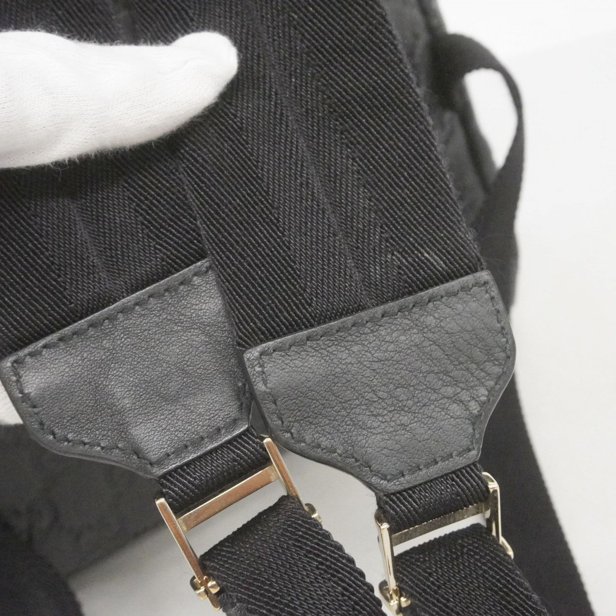 【6fd5198-k】グッチ リュック・デイパック グッチシマ 246414 レザー ブラック ゴールド金具【中古】メンズ レディース ユニセックス