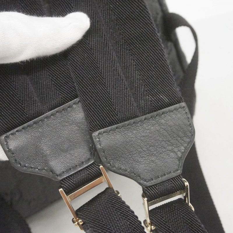 【6fd5198-k】グッチ リュック・デイパック グッチシマ 246414 レザー ブラック ゴールド金具【中古】メンズ レディース ユニセックス