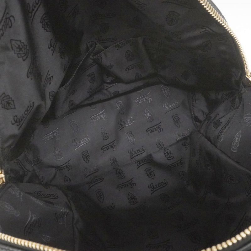 【6fd5198-k】グッチ リュック・デイパック グッチシマ 246414 レザー ブラック ゴールド金具【中古】メンズ レディース ユニセックス