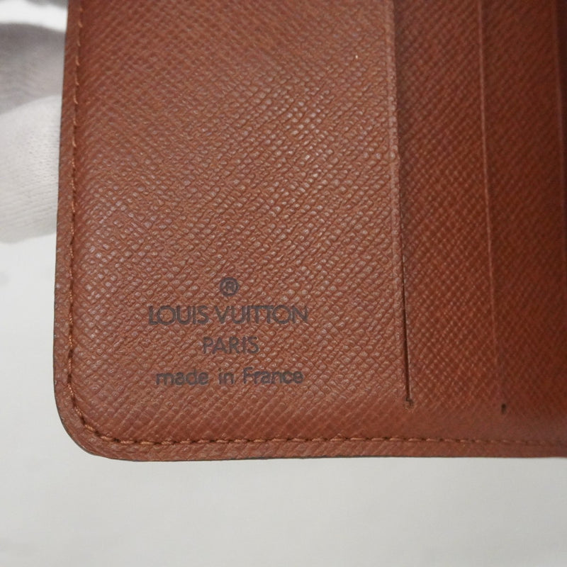 【6fd5204-k】ルイヴィトン 財布 モノグラム コンパクトジップ M61667 ブラウン【中古】レディース
