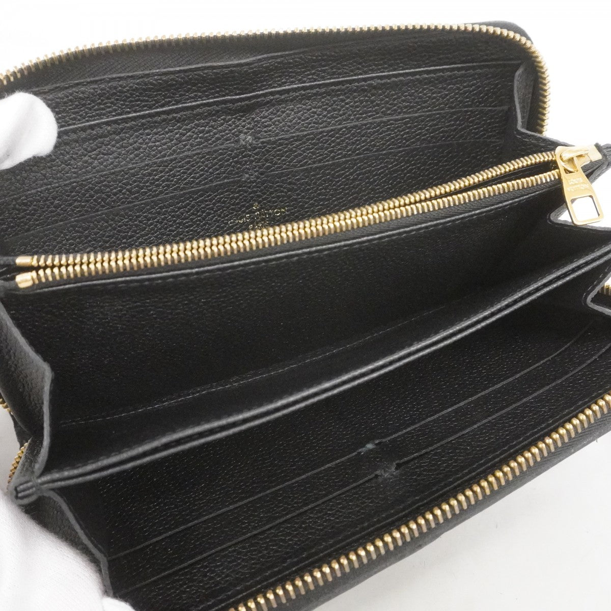 【6fd5213-k】ルイヴィトン 長財布 モノグラム・アンプラント ジッピーウォレット M60571 ノワール【中古】レディース