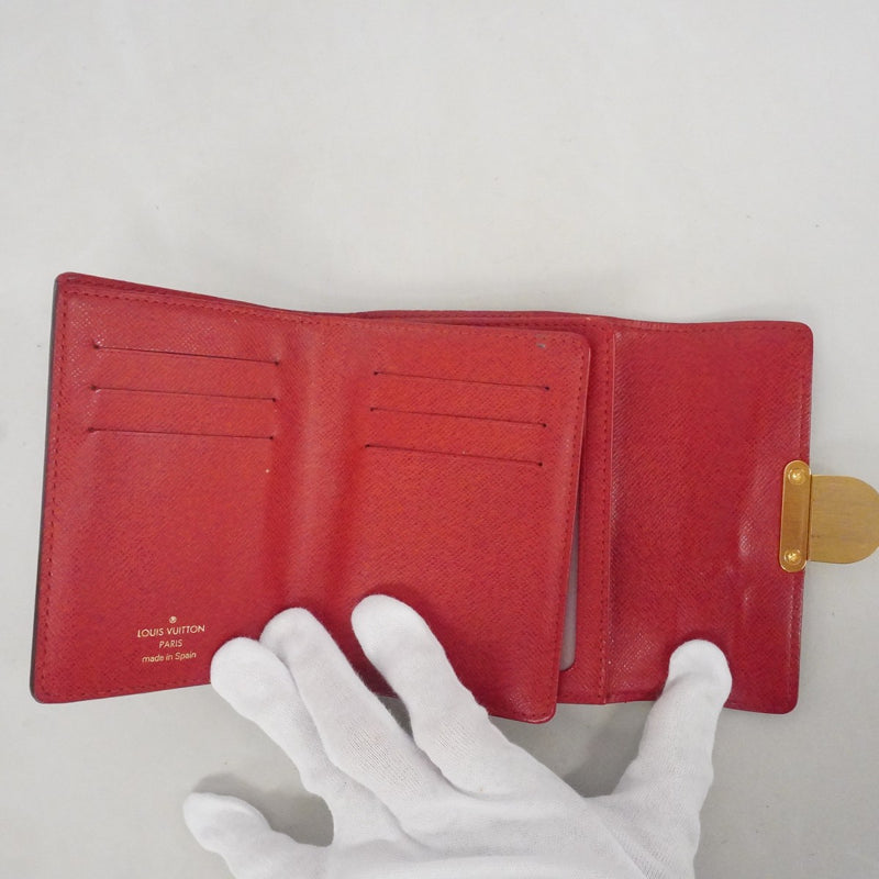 【6fd5215-k】ルイヴィトン 三つ折り財布 ダミエ ポルトフォイユコアラ N60005 エベヌ【中古】レディース