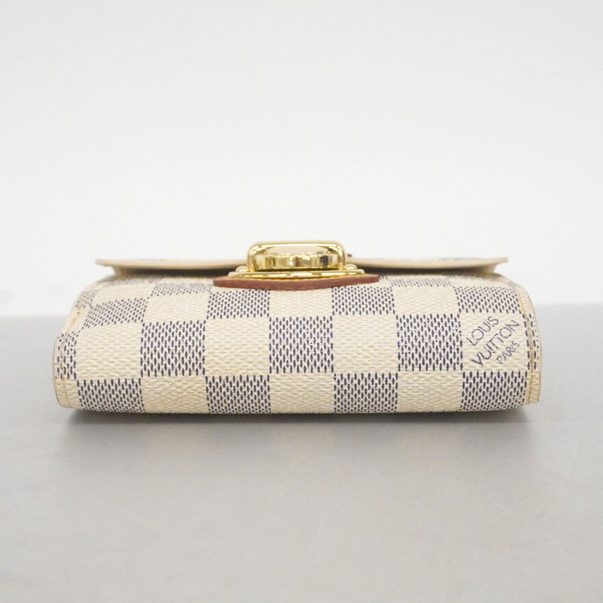 【6fd5216-k】ルイヴィトン 三つ折り財布 ダミエ・アズール ポルトフォイユジョイ N60030 ホワイト【中古】レディース