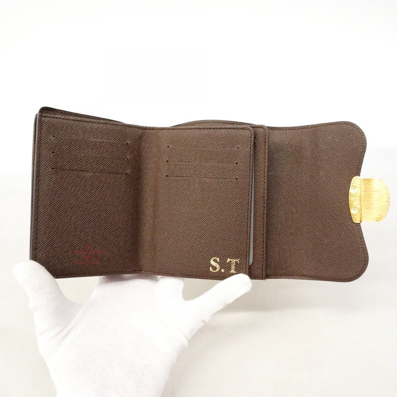 【6fd5225-k】ルイヴィトン 財布 ダミエ ポルトフォイユジョイ N60034 エベヌ【中古】レディース