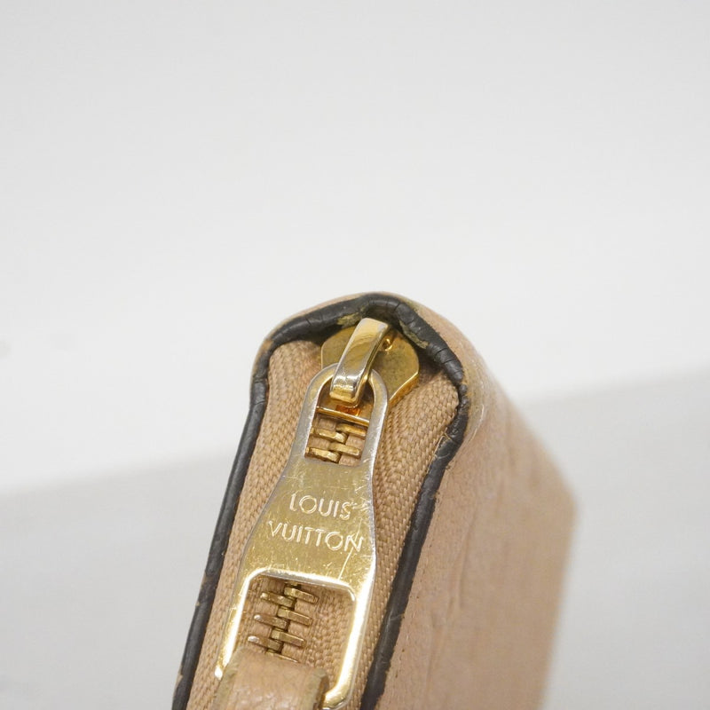 【6fd5245】ルイヴィトン 長財布 モノグラム・アンプラント ジッピーウォレット M69034 デュンヌ【中古】レディース