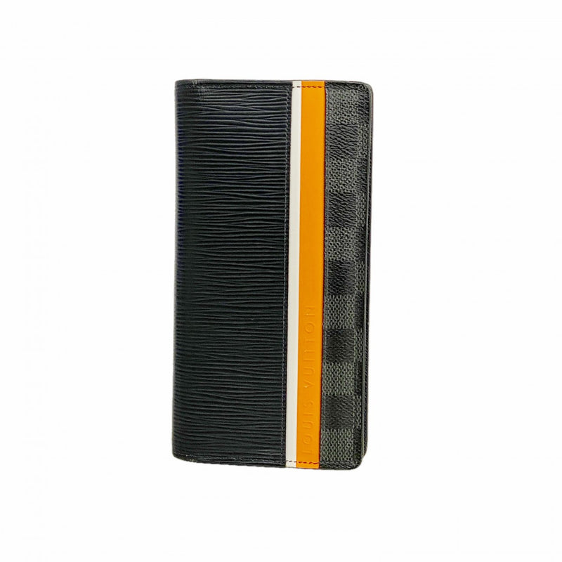 【6fd5257-k】ルイヴィトン 長財布 エピ ダミエ・グラフィット ポルトフォイユブラザNM M69540 ブルーマリーヌ【中古】メンズ