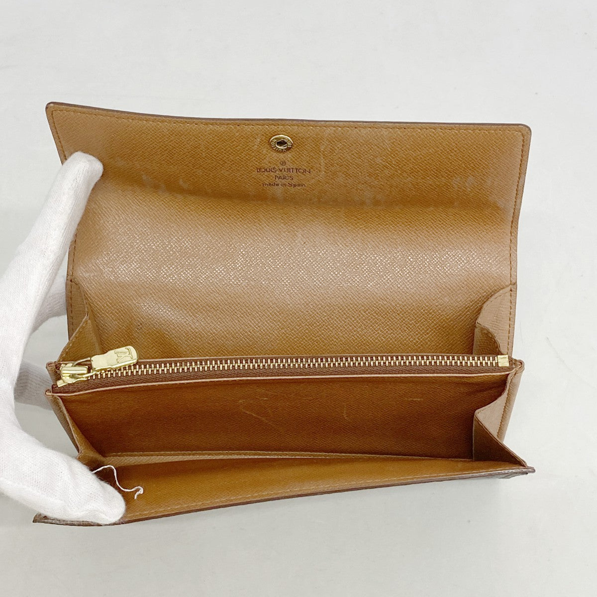 【6fd5260】ルイヴィトン 長財布 モノグラム ポシェットポルトモネクレディ M61725 ブラウン【中古】レディース