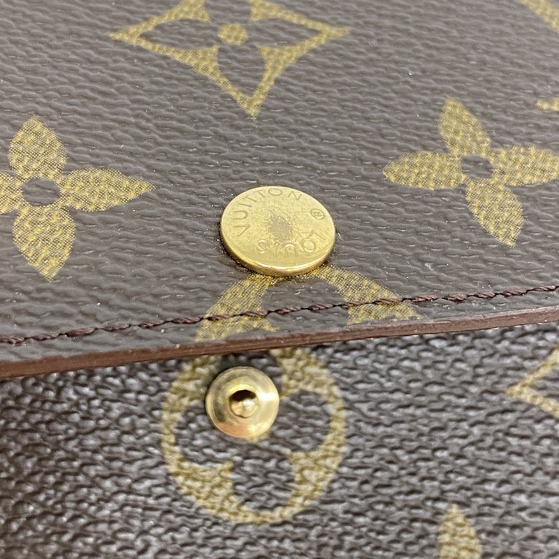 【6fd5260】ルイヴィトン 長財布 モノグラム ポシェットポルトモネクレディ M61725 ブラウン【中古】レディース